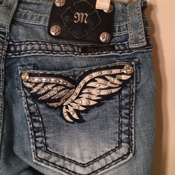 Miss Me Denim - ❤️ Miss Me Skinny Size 26 Angel Wings